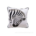 18" Zebra Print Decorative Pillow Fabric , 100% Cotton Fiber Fill Pillow